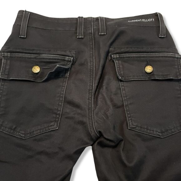 Current Elliott Jeans Size 23 The Combat Stiletto Matte Black Denim Pants Womens - Picture 4 of 7